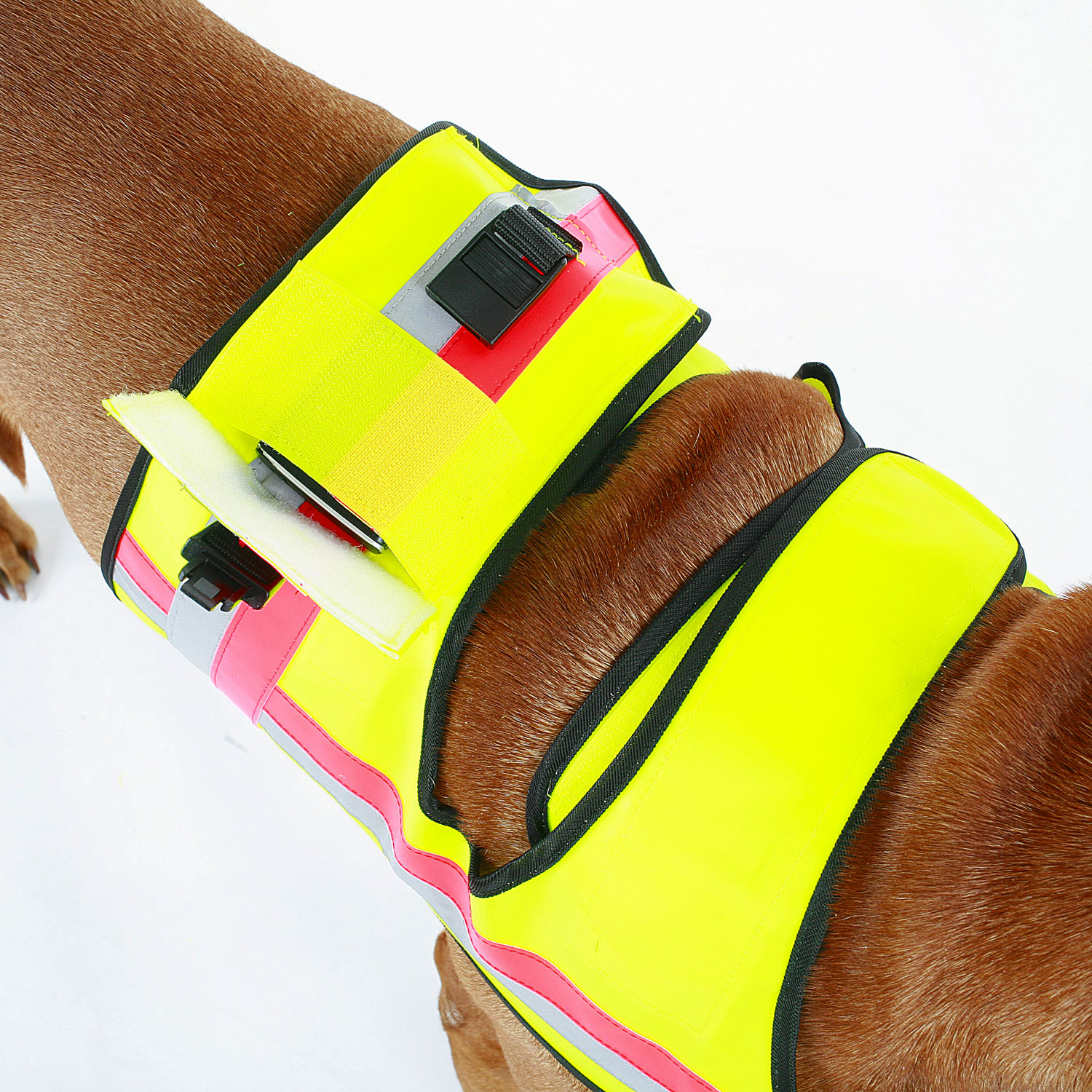 SignalHundeWeste GPS Schließe Gelb Größe 3