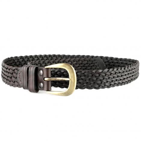 Jagdgürtel - Leder - 4cm - geflochten 120