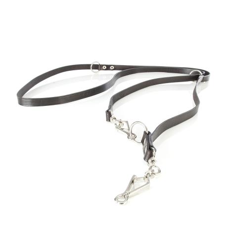 Umhängeleine - Leder - flach - braun 