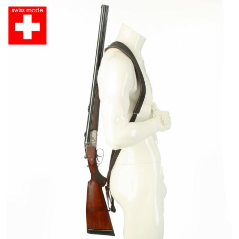 Rucksack-Gewehrriemen - Leder - Swiss Made 