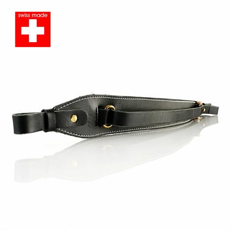 Knebel - Gewehrriemen - Leder - Swiss Made - Black Edition 