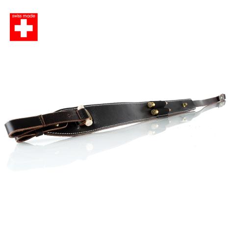 Knebel - Gewehrriemen - Leder / 2xKugel - Swiss Made 
