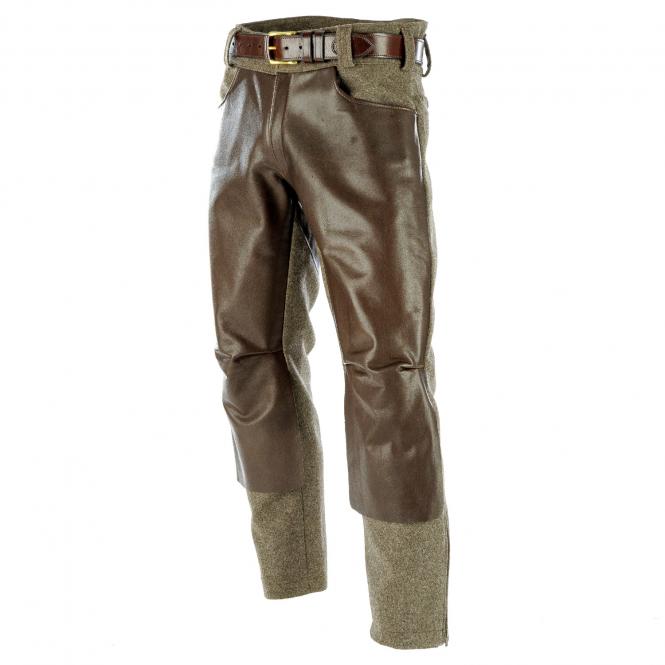 Lodenhose - Stiefelhose - Lederbesatz - Paul & Kloosterhuis 48
