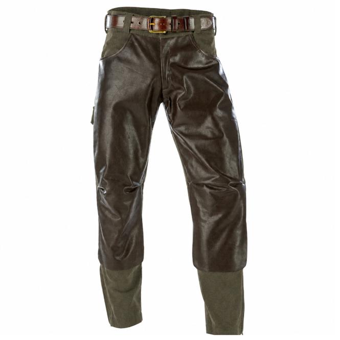 Paul & Kloosterhuis - Safari - Stiefelhose - Lederbesatz - Hard Wearing Canvas - Oliv 