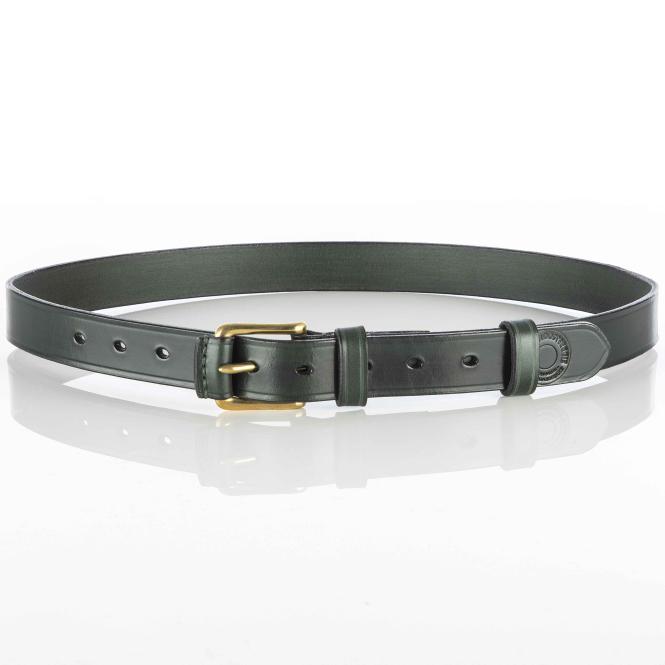 Paul & Kloosterhuis - Custom - Slim Elegance - Premium - Leder-Jagd-Gürtel - UK Sedgewick Bridle Butt - Dark Green - 30mm 