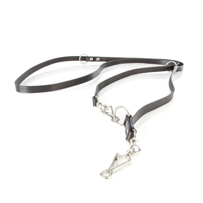 Umhängeleine - Leder - flach - braun 