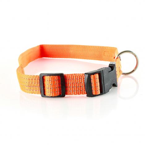 Hundehalsband - Nylon - Orange 30-45cm
