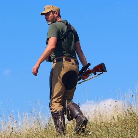 Safari - Stiefelhose - Lederbesatz - Hard Wearing Canvas - Paul & Kloosterhuis 