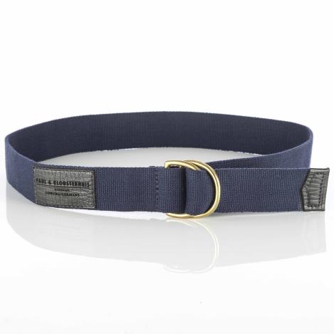Paul & Kloosterhuis - D-Ring-Canvas Safari-Gürtel - Navy - 38mm 
