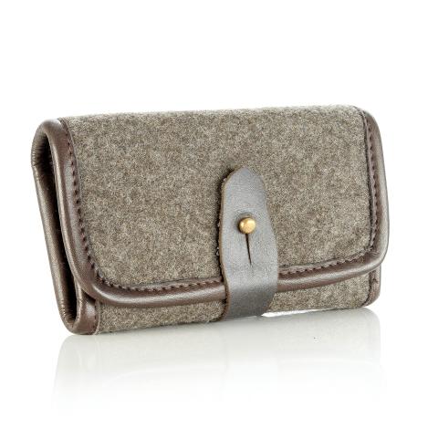 Paul & Kloosterhuis - Loden Patronenetui - Repetierbüchse - 11 x Kugel - aufklappbar - Militär-Loden 