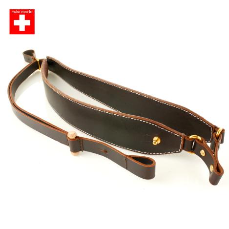 Rucksack-Gewehrriemen - Leder - Swiss Made 