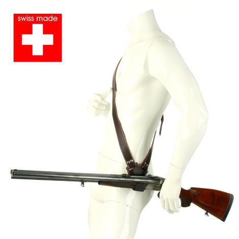 Drückjagd-Gewehrhalter - Leder - Swiss Made 