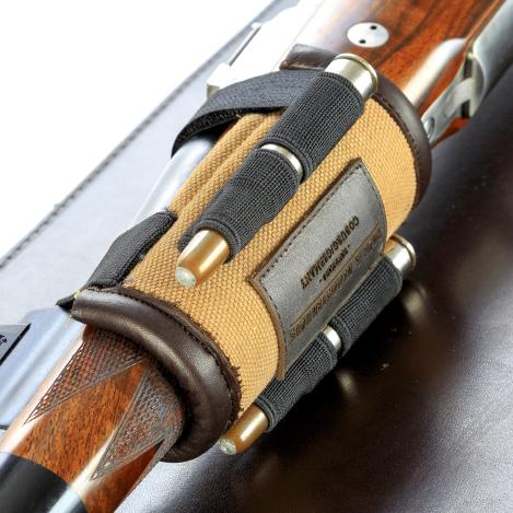 Paul & Kloosterhuis - Safari Schaftauflage - kurz - 2 x Big Game Patronen - Hard Wearing Canvas 